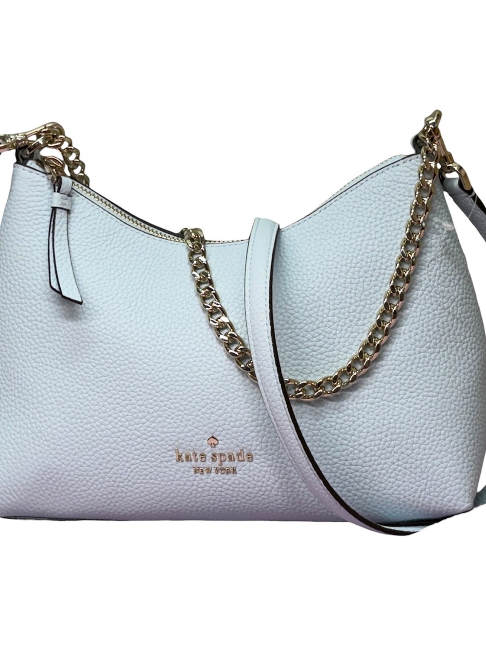 Kate Spade New York Pebbled Leather Convertible Crossbody Bag in Crisp Sky NWT
